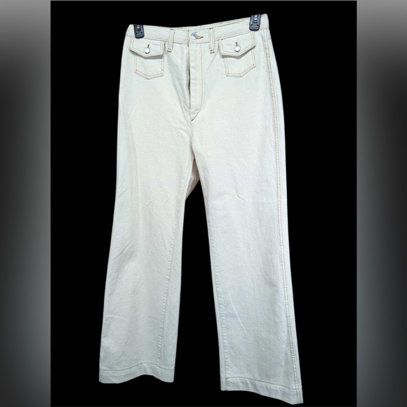 Re/Done 70’s pocket  high rise wide leg jeans rinsed birch color NWOT - Picture 1 of 7